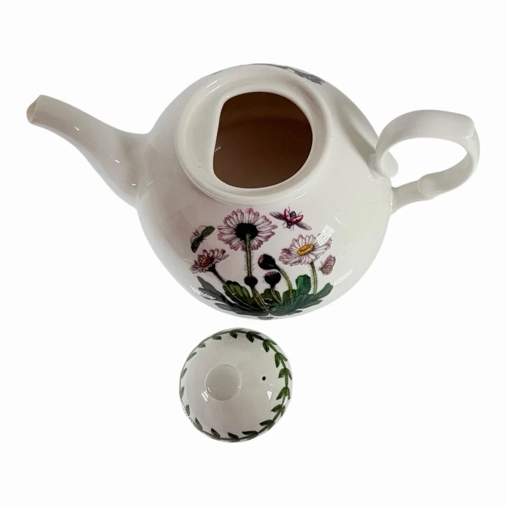Portmeirion Botanic Garden Teapot w Lid England Floral Butterfly